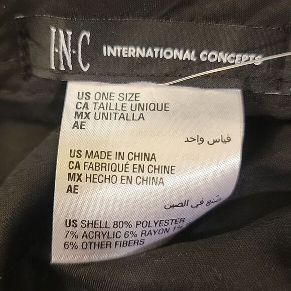 NWT INC Plaid Beret Hat - Cream and Black O/S - Picture 4 of 4